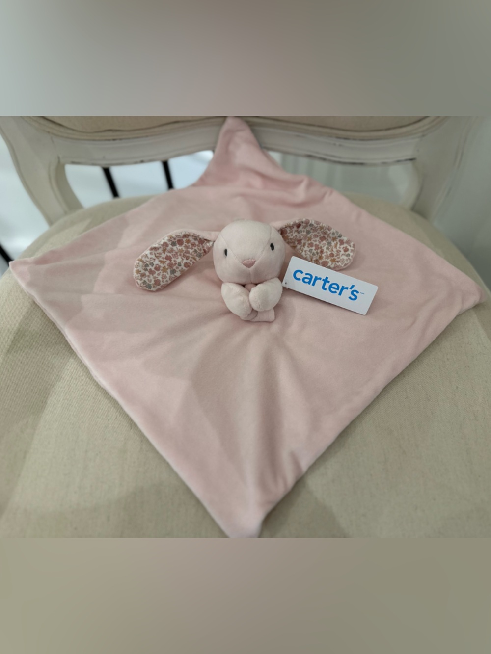NWT carter's Pink Bunny Lovey Blanket Comfort Soother for Baby Girl